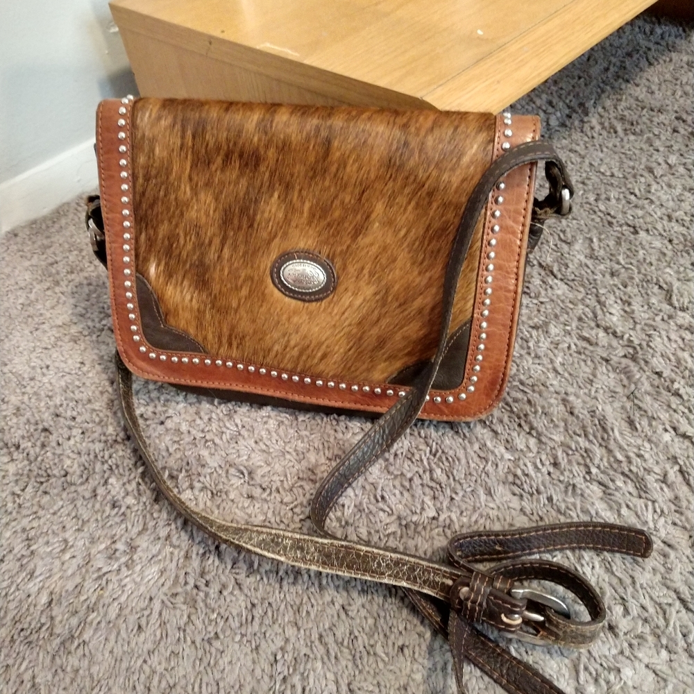 American West Hair-On Hide Western Crossbody